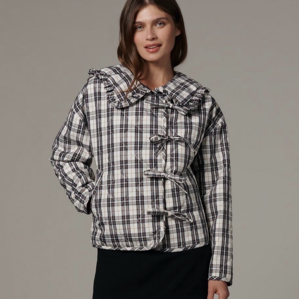 MAEVE - Hazel Quilted Plaid Jacket